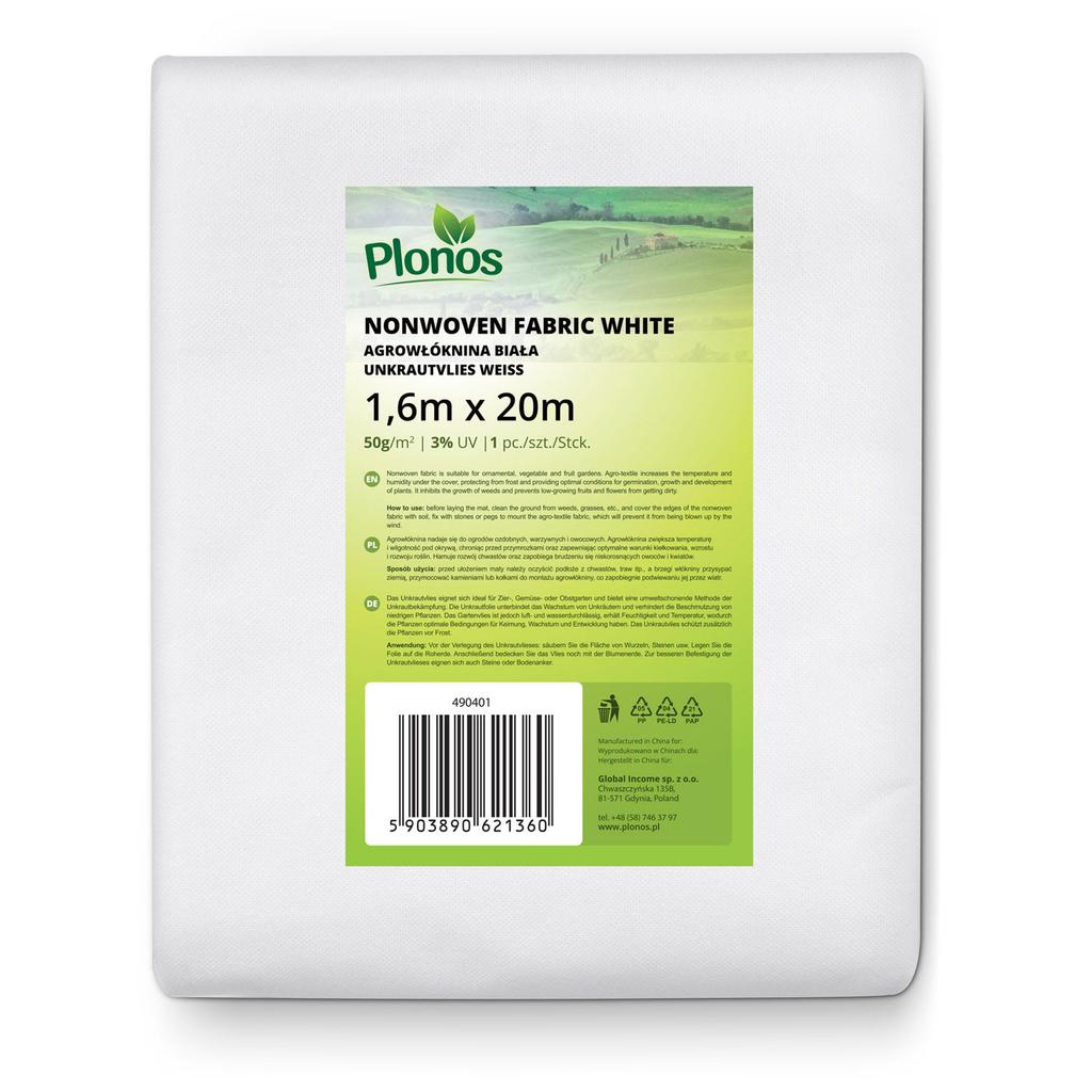 Plonos Agrotextile Cover 2000 Cm X 160 Cm - White