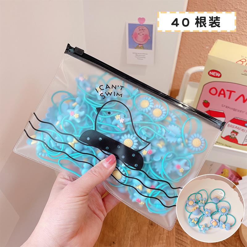 Children'S Baby Super Cute Rubber Band Tied Hair Small Does Not Hurt Hair Girl Cartoon Princess Headgear Hair Rope Flower