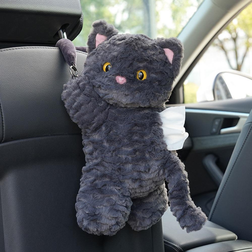 Creative Car Tissue Hanger Stuffed Animals Car Inner Decor Soft Hanging Paper Case Bag for Vehicle
