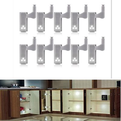 10Pcs LED Smart Touch Induction Cabinet Light Cupboard Inner Hinge Lamp Sensor Light Night Light for
