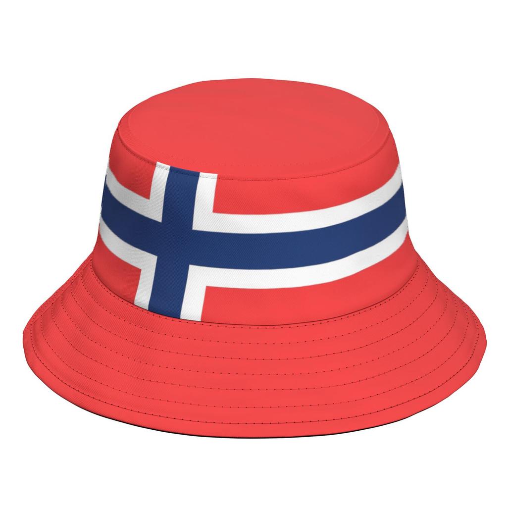 Norway Fisherman Hats Custom Made Name Team Logo Bucket Cap Country Travel Norge Norwegian Nation Kingdom Flags Headgear