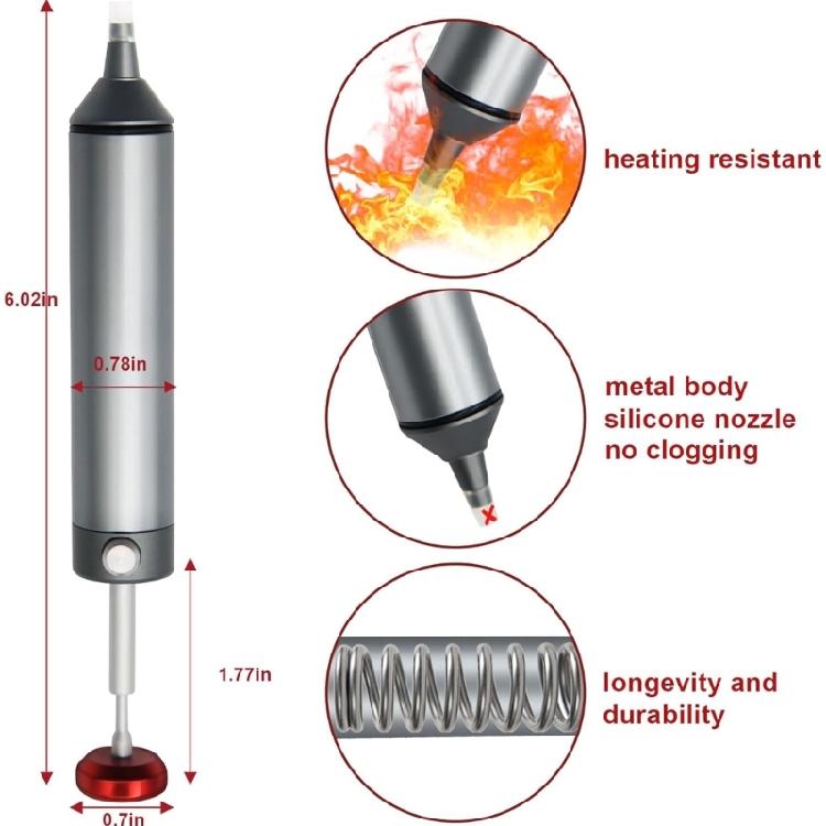 High Suction Solder Sucker:No Clog Desoldering Pumps for Electronics & PCB Repair Soldering Iron Desolder