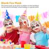 6/32 szt. Zestaw Masek DIY na Imprezę Tematyczną Kreatywne Maski Zwierzęce Puste Zestaw Masek Łatwe w Użyciu Zestaw Masek do Kolorowania Papierowe Z Gładką