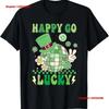 Happy Go Lucky Groovy Shamrock St Patricks Day Disco Ball T Shirt Vintage Washed Stylish Comfortable Soft Casual Vintage