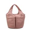 Casual Nylon Basket Handbag Women's Commuter Tote Bag Multi-Pocket Simple Design Lightweight Portable Lunch Bag Vegetable Basket