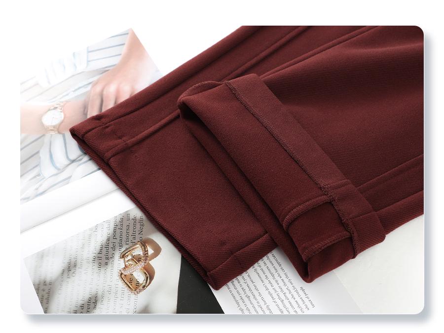 Women's Khaki High-Waisted Wool Wide-Leg Trousers - New 2024 Autumn/Winter Collection