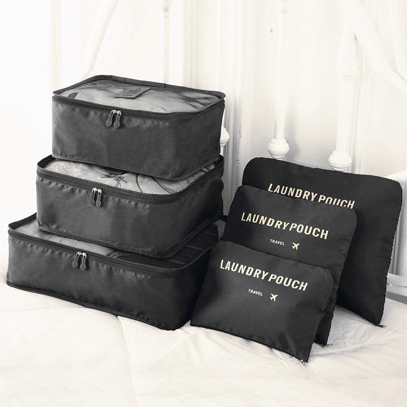 

Travel Six-Piece Luggage Organizer Set: Clothes, Underwear, and Supplies Storage Bags