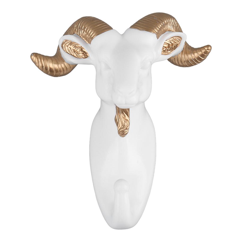 Resin Animal Shape Hook Wall Mounted Hanging Hook Decorative Hook for Coat Towel Key Painted Golden
