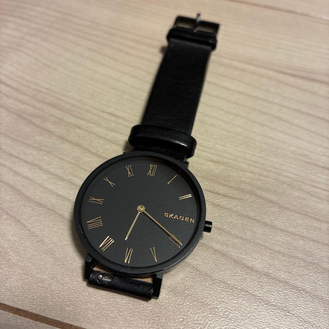 Used SKAGEN black analog watch