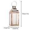 Stainless Steel Candle Holder Lanterns Vintage Rose Gold  Hanging Candle Lantern for Indoor Outdoor Wedding Home Decor Vintage