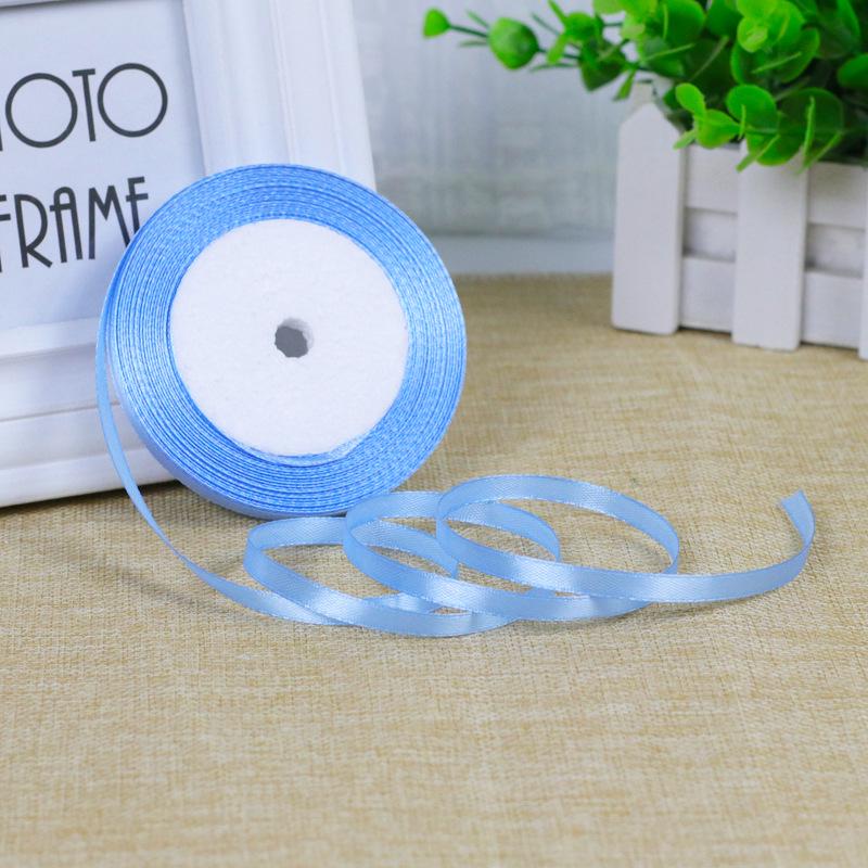 0,6 cm Vit Satinrosband för DIY Tårtdekoration