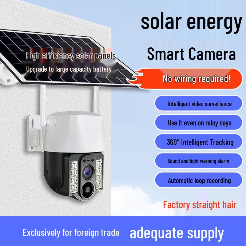 V380 Solar-Powered 4G Outdoor Surveillance Camera with HD Night Vision
