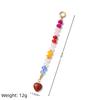 2025 Summer Titanium Steel Colorful Bead Bag Charm Keychain - Fashion DIY Accessory