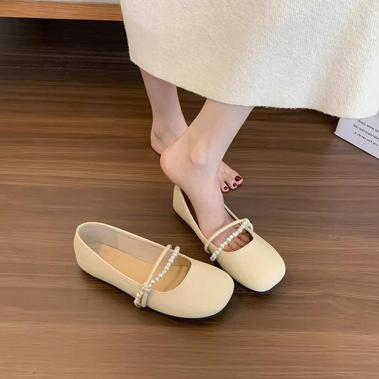 Flat-soled Single Shoes Late Evening Breeze Gentle Shoes Women's 2025 New Autumn Mary Jane Shoes with Skirts Soft-soled Maternity Shoes