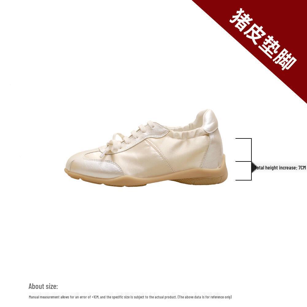 Women's Versatile Ballet-Style Summer Shoes with Lace-up, Inner Height Increase, and Soft Breathable Sole