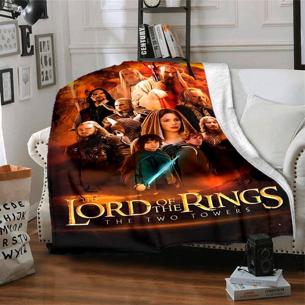 1pc Lord of the Rings Two Towers Flannel Blanket Soft Warm Throw for Home, Office, Travel, All-Season Cozy Bedding Gift L1386
