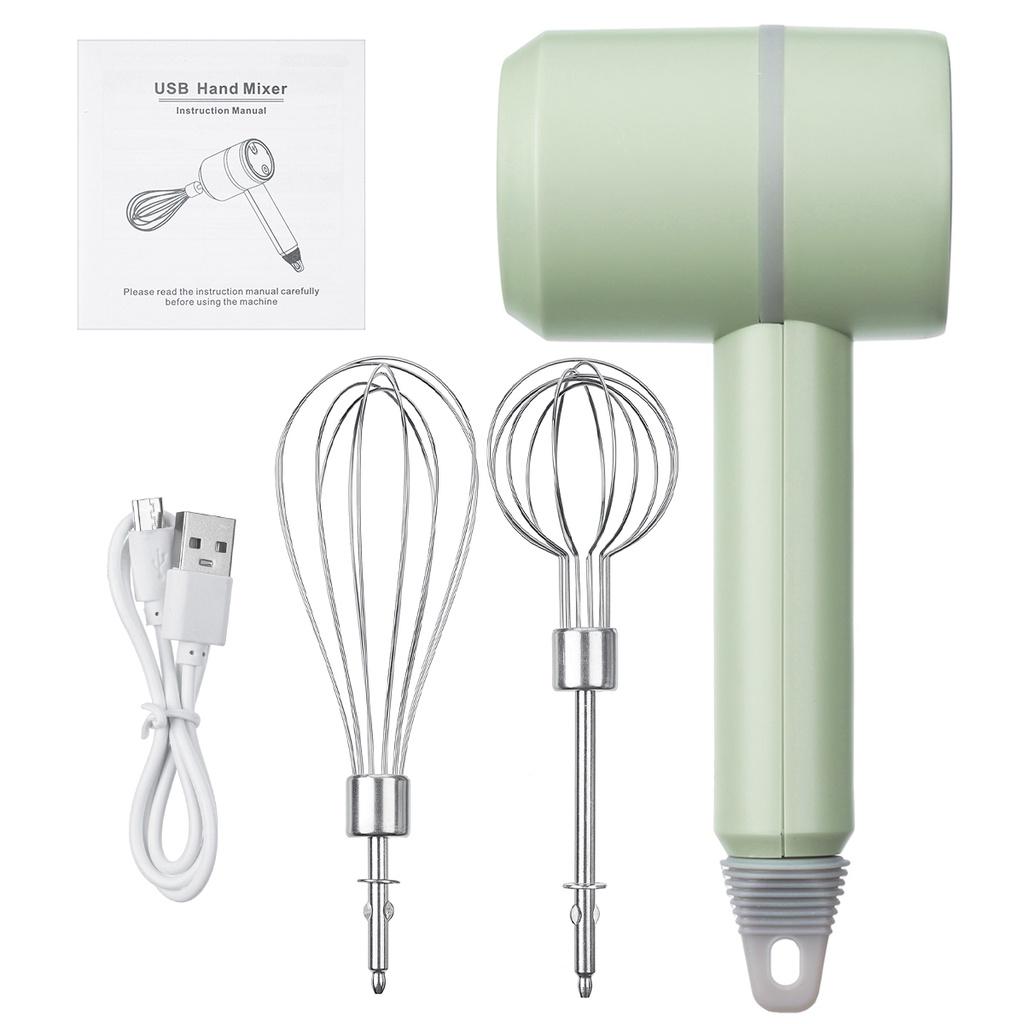 20W Elektrischer Hand-Backmischer Kabellos Edelstahl Eierschläger Mini Elektrischer Schneebesen Mixer Haushalt Handheld Schneebesen Ständer Kuchen