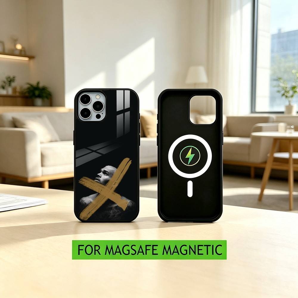 Singer C-Chris Brown R&B Phone Case For iPhone17,16,15,14,13,12,11 Plus,Pro Magnetic with Magsafe Wireless Charging
