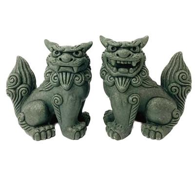 Shisa Okinawa Black Stone Good Feng Protection from Auspicious Ryukyu Kubakasa-ya Ornament, Souvenir, Entrance, Shisa, Fortune, Luck, Shui, Evil,