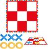 Fun Games Outdoor Outward Bound Training Team Building Game Props Fast Tic tac toe [Large Red and White Sanzi 1.2 * 1.2 meters  1 set  ]