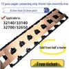 T2 Purple Copper Double Row Spot Welding Connectors, 34.5 Spacing, Flat Head for 33140/32140/32650 Batteries