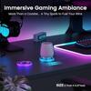 2PCS LED Car Cup Holder Lights – 7-Color Changing, Rechargeable Car Cup Holder Coaster Lights With Vibration Sensor – Cool Car Accessories For