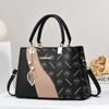 Contrasting colors, fashionable and large-capacity shoulder mother handbag, female crossbody flower trend, new 2025 bag