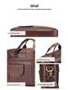 Men's Genuine Leather Business Laptop Briefcase - Large Capacity, Top Layer Cowhide, Crossbody Shoulder Bag