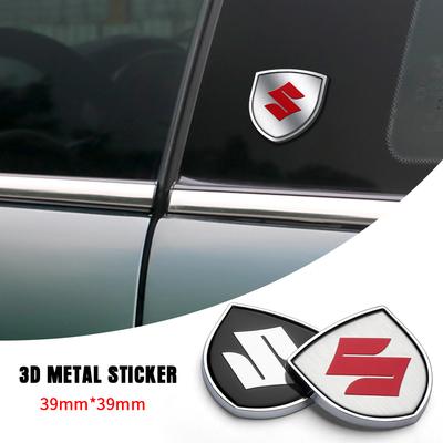 Car Styling 3D Metal Emblem Window Side Decal Exterior Sticker For Suzuki Alto Swift Jimny Grand Vitara Baleno SX4 Spoiler Wagon