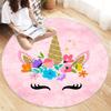 Rainbow Unicorn Round Carpet Big Living Room Bedroom Home Decor Rug Floor Mat Non-slip for Sofa Gift Decoration Doormat Festival