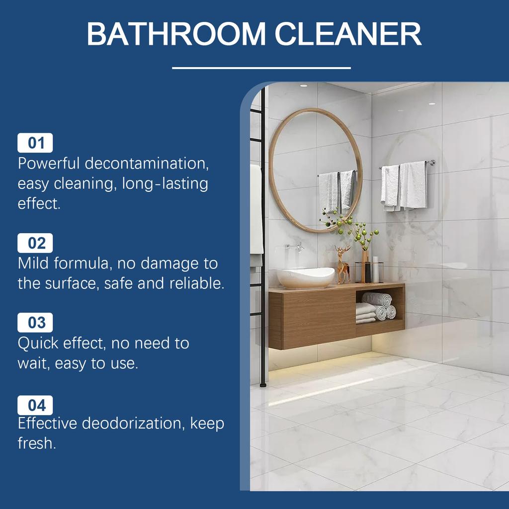 Bathroom Cleaning Spray Shower Glass Descaler Anti Mold Clean Bathtub Toilet Descaling Limescale Cleaner Foam Stain Remover Mist