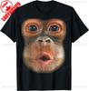 Affe bläst Bauch Gesicht T-Shirt Unisex T-Shirt Kurzarm Rundhals Streetwear Klassisches Muster Hochwertige Baumwolle T-Shirts
