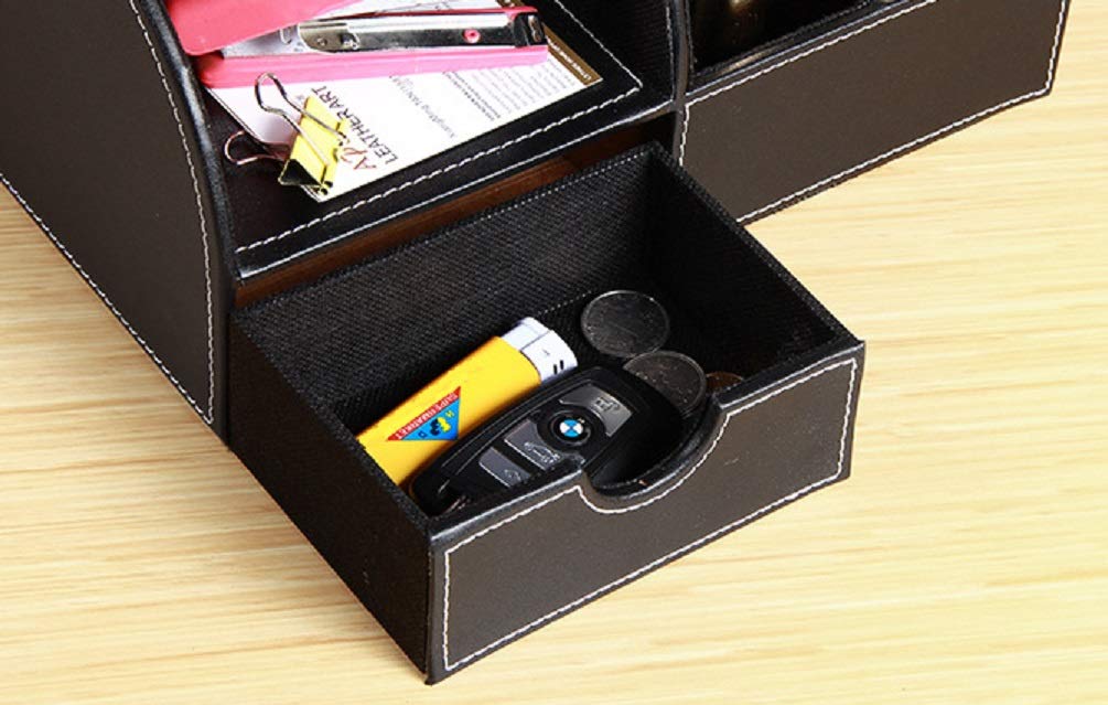 Anberotta Desktop Storage Office Storage Multifunctional Pen Stationery Small Item Remote Pen Living Room AT43 Multi-Purpose Box, Holder, Holder,