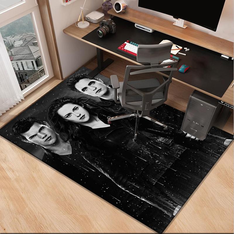 Eclipse Twilight vampire Office Rug Chair Mat, Game Carpet, Suitable for Front Door, Bedroom, Living Room, Desk, Holiday Gift