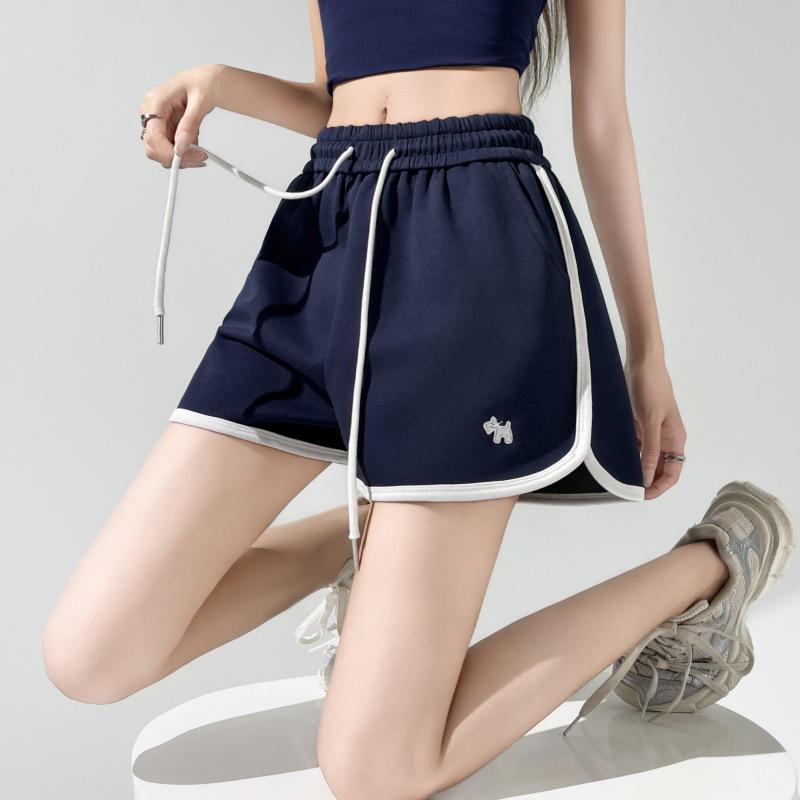 

Women s Trendy Summer Casual Sweet & Spicy Breathable Three-Quarter Sports Shorts Extra Large темно-синий