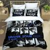 KPOP S-Stray-K-Kids Druck Bettwäsche-Sets Exquisites Bettwaren-Set Bettbezug Bettdecke Bettwäsche-Set Luxuriöses Geburtstagsgeschenk
