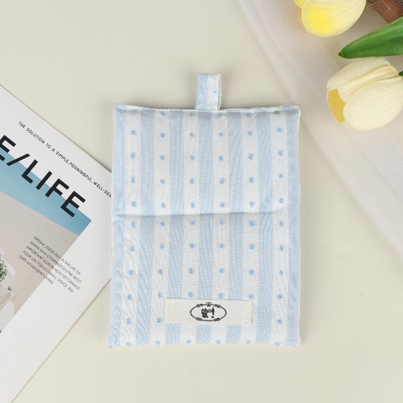 Stripes Polka Dot Coasters Portable Square Cotton Cloth Insulation Pad Soft Hanging Drink Coasters Photography Props