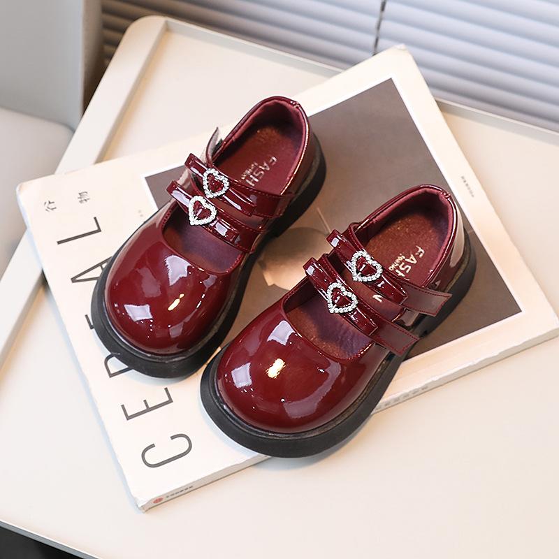 Girls Spring and Summer Fashion Round Toe Soft Sole Mary Jane Leather Shoes