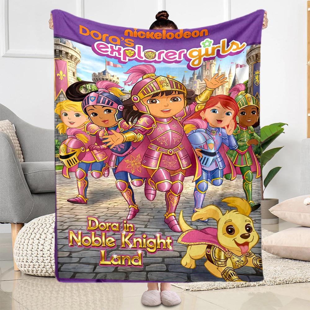 Dora Explorer Blanket Soft & Cozy Perfect for Seaside Bed Sofa All-Season Use Digital Print Birthday Christmas Gift Blanket