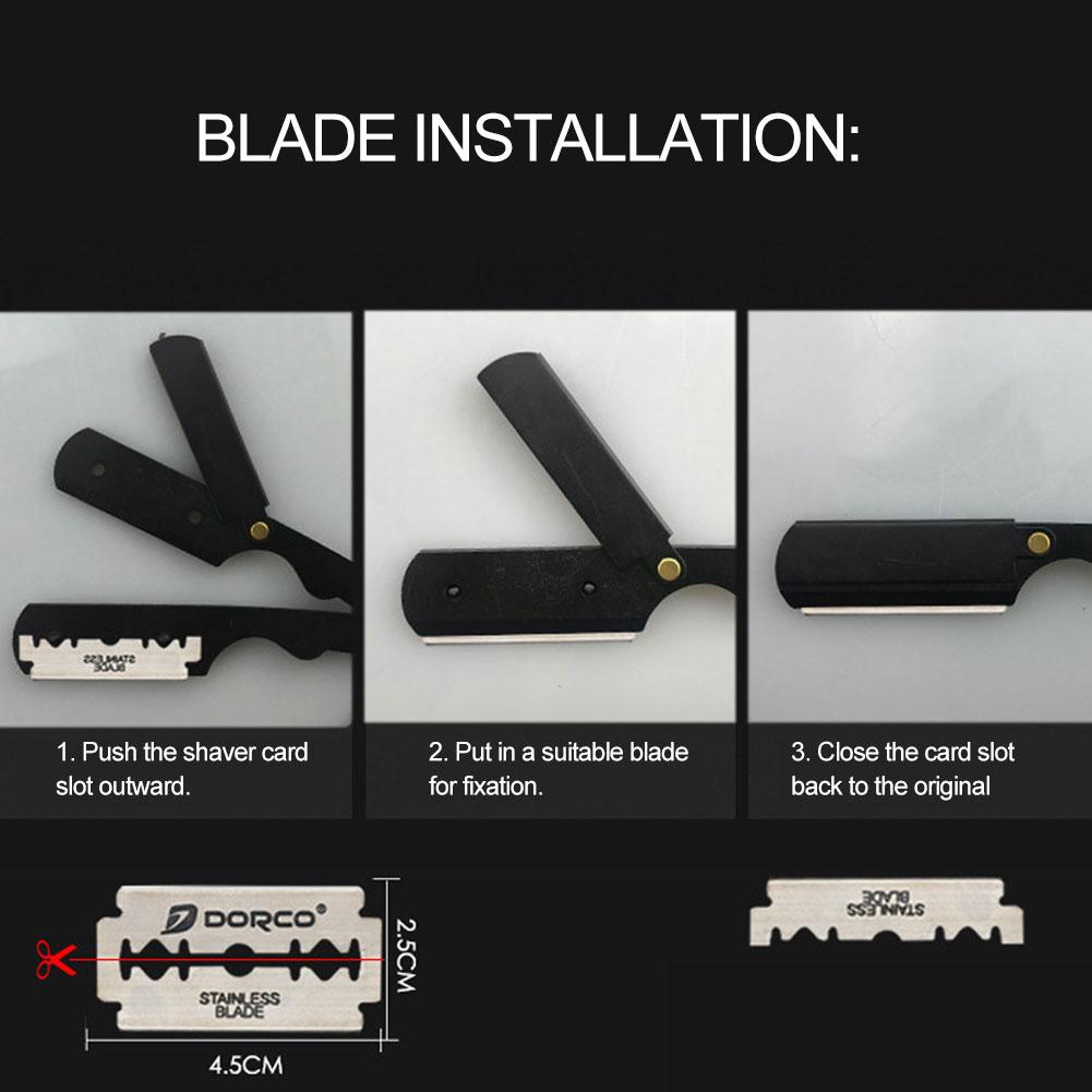 Classic Manual Beard Shaver Holder OldFashioned Folding Beard Shaving Face Grooming Tool(Blade Holder )