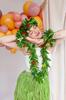 Spring Hawaiian Green Wreath Necklace Bracelets Flowers Hawaii Set