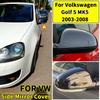 GlossyBlack Side Wing Rear View Mirror Cover Replacement Caps Shell For VW GOLF 5 MK5 GTI Jetta Passat B5.5 B6 EOS Sharan Superb