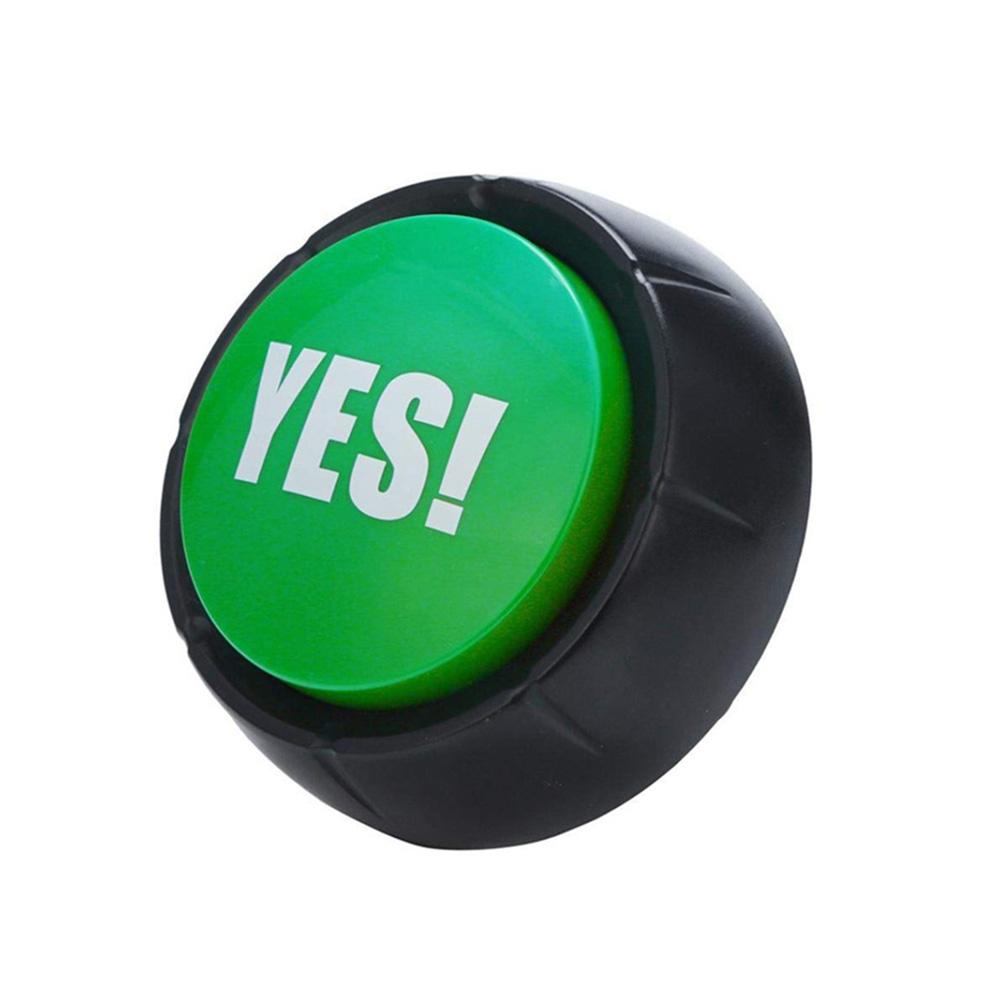 YES NO Gag Gift Voice Button Toy Funny Stress Reliever Interactive Toy Reaction Sound Silly Mood Booster Social/Party/Daily Icebreaking