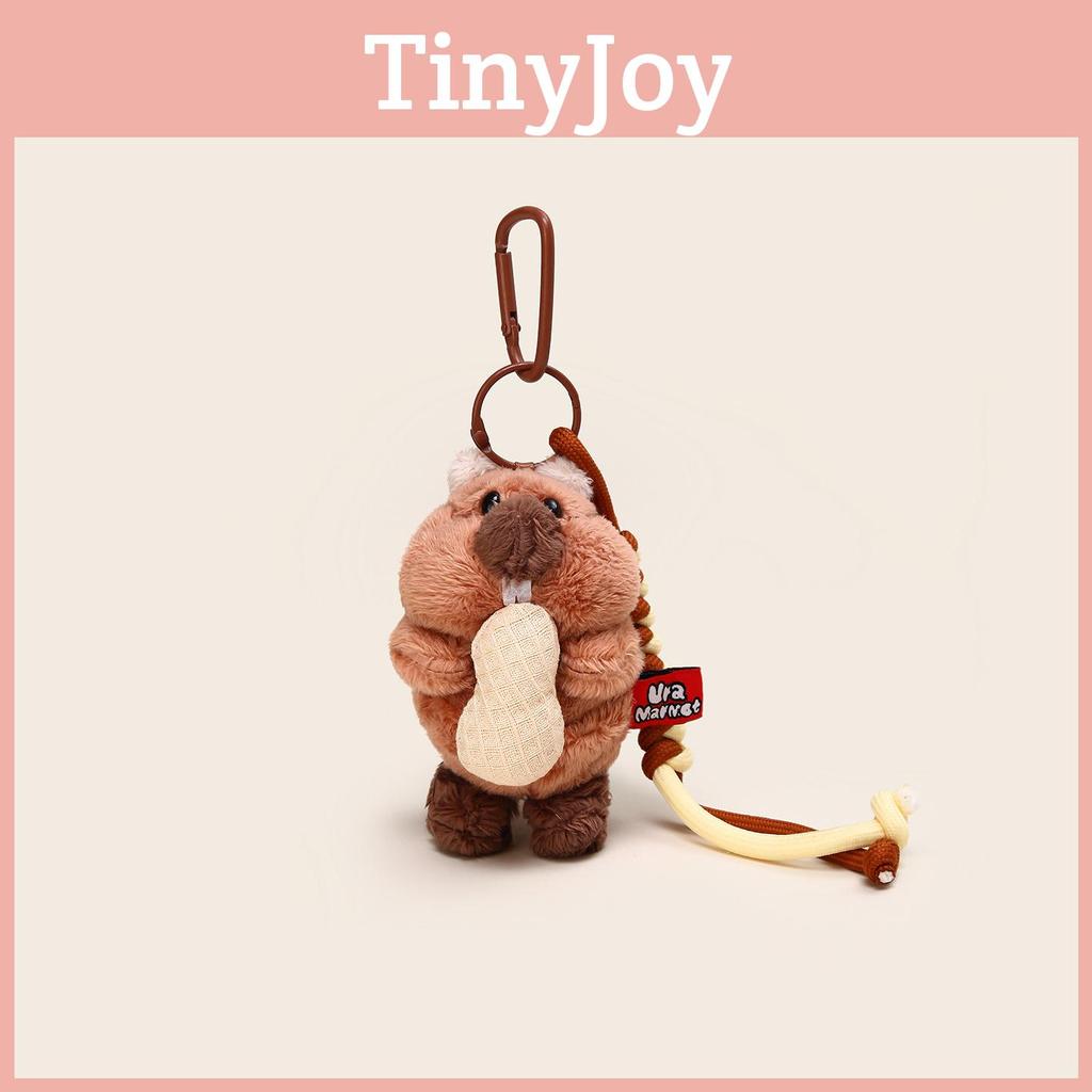 Cartoon Eating Cute Groundhog Plush Toy Pendant Keychain Gift For