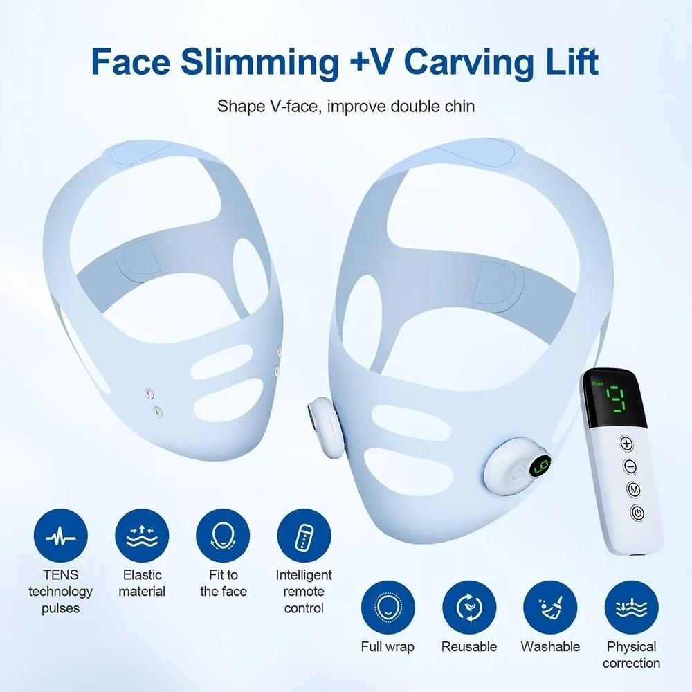 Intelligent Facial Massage Strap Adjustable Intensities Facial Shaping Massager Cheek Lift Up