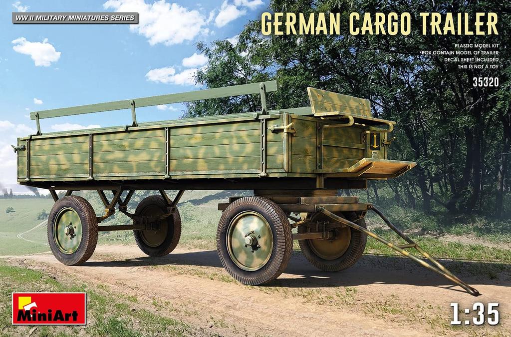 Miniart WWII German Cargo Trailer Plastic Model Kit MA35320 1/35