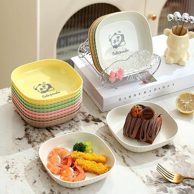 Dopamine Cartoon Bear Spit Bone Plate Household Garbage Plate Small Vegetable Plate Dining Table Fruit Plate Snack Plate Snack Plate
