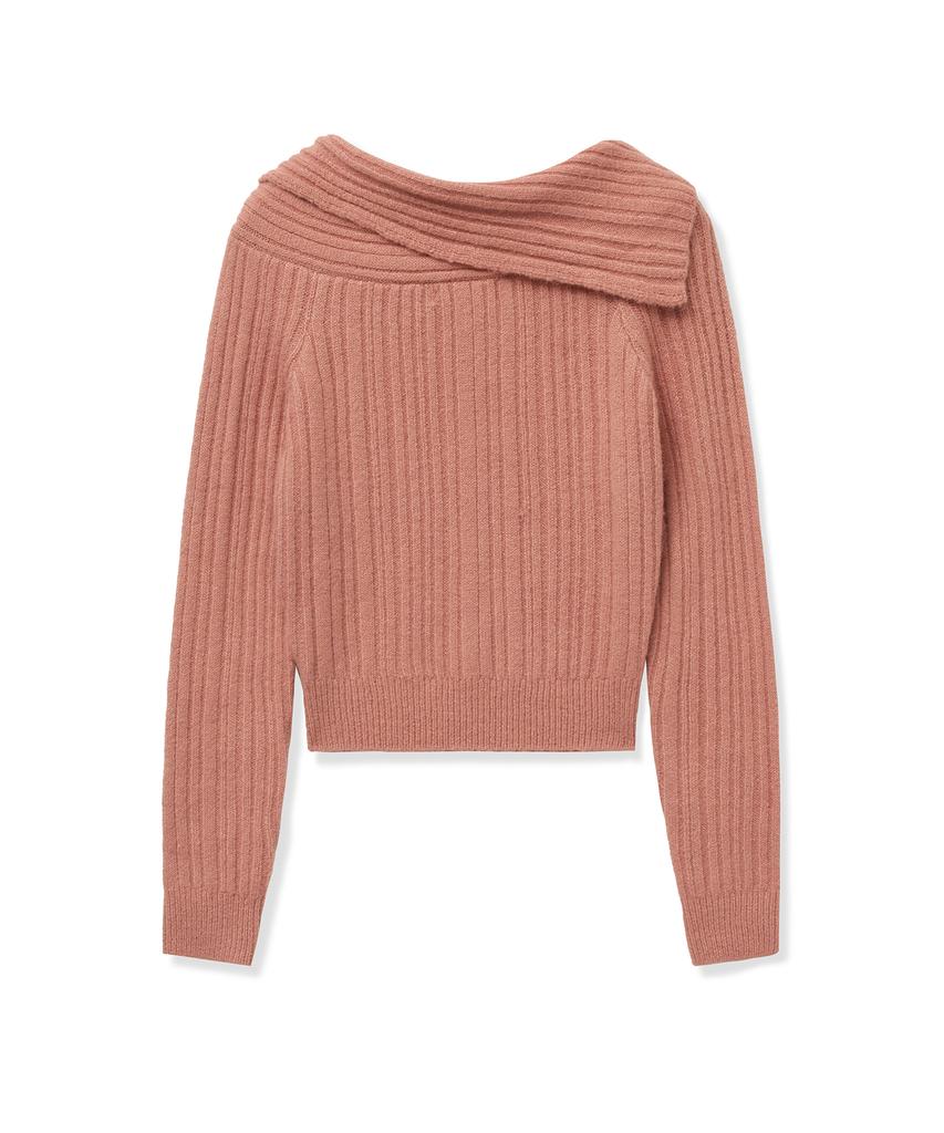 MIDNIGHT MOVE One Shoulder Knit [Pink]