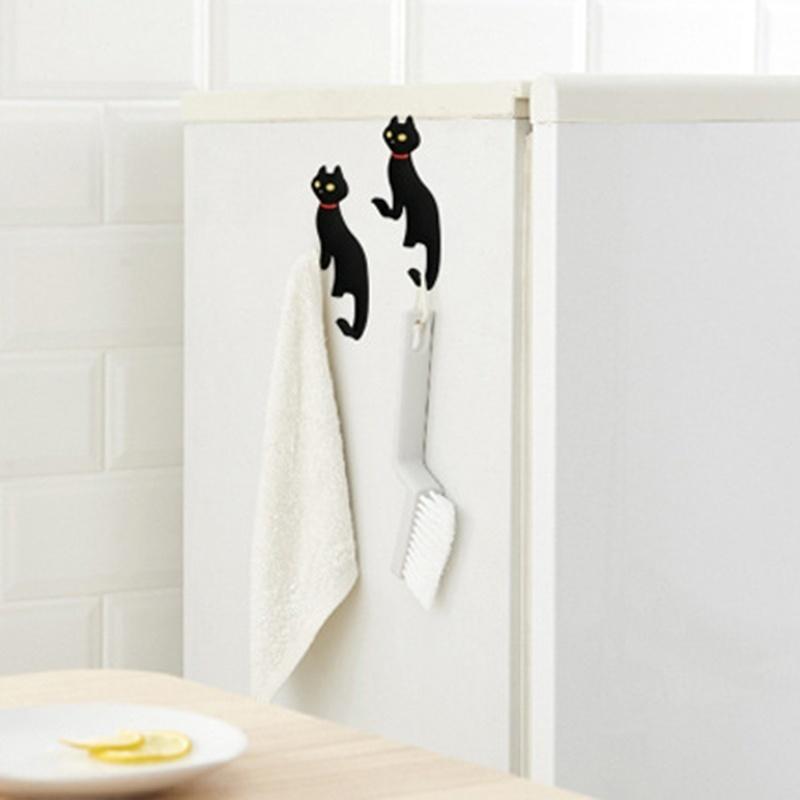 1 Stück Kreativer Magnet Niedliche Katze Wandmontage Schlüsselhaken Magnetischer Schlüsselhalter Magnetisches Regal Haken Kleiderbügel Kühl