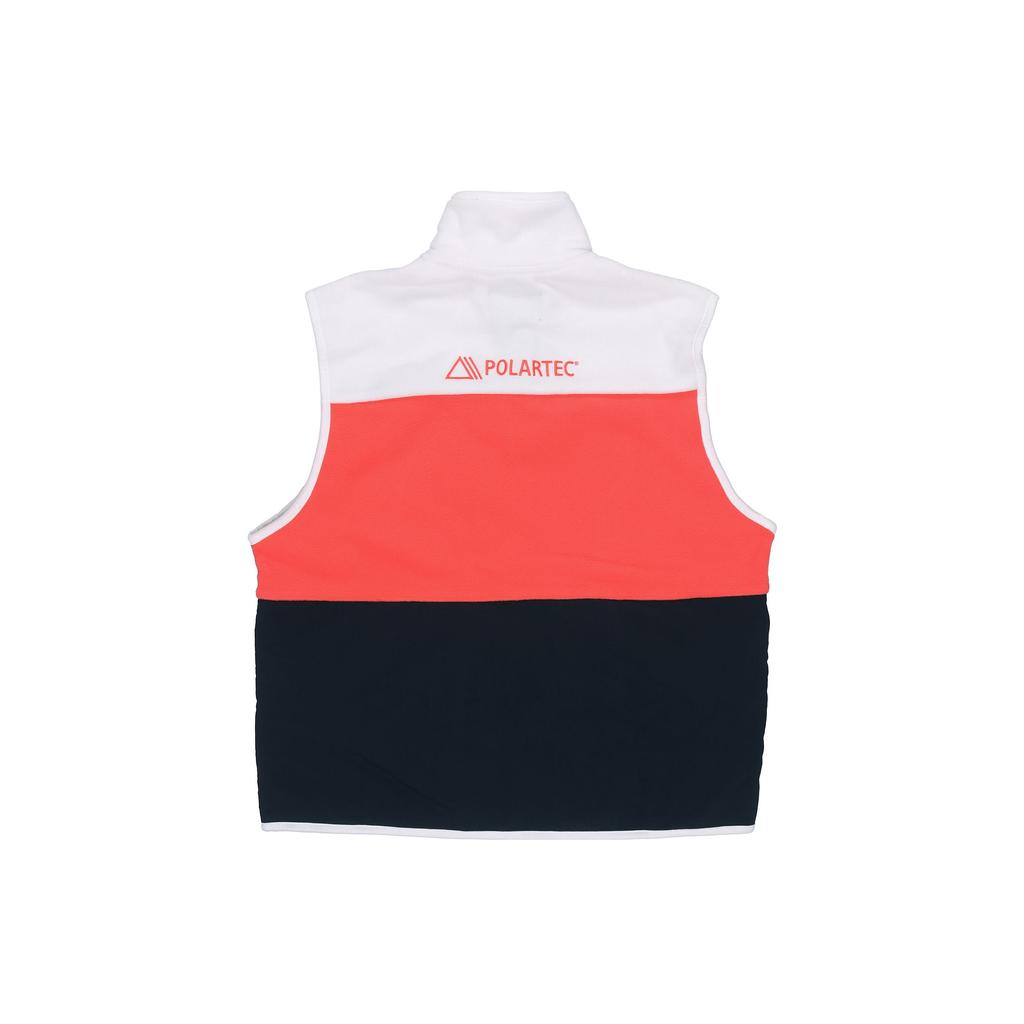 Jordan Zimowa Kamizelka Termiczna Utility Fleece Męska Biała Pomarańczowa Czarna CW5985-100